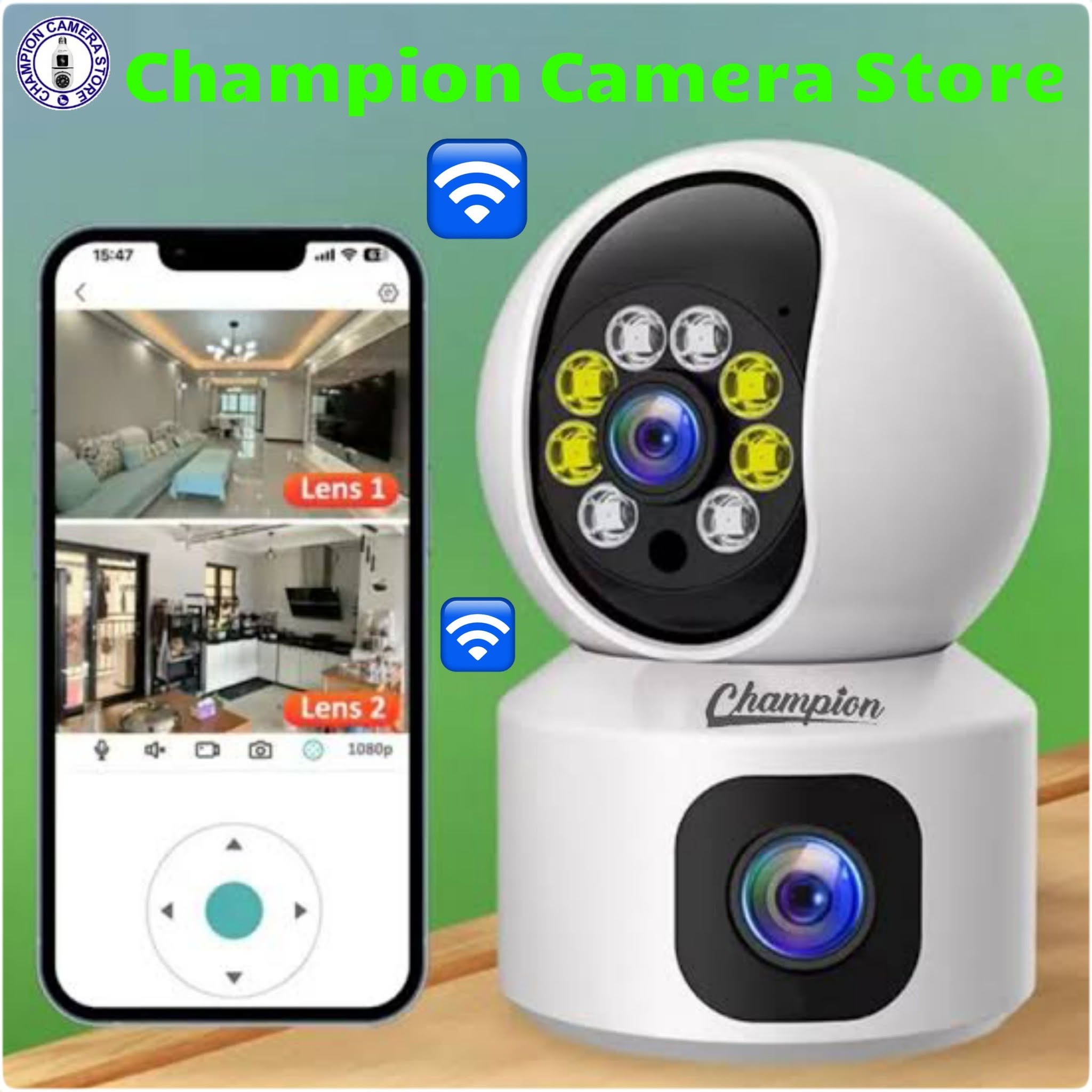 3+3=6mp Champion V9L Wifi Double lens Camera 1 Year change warranty