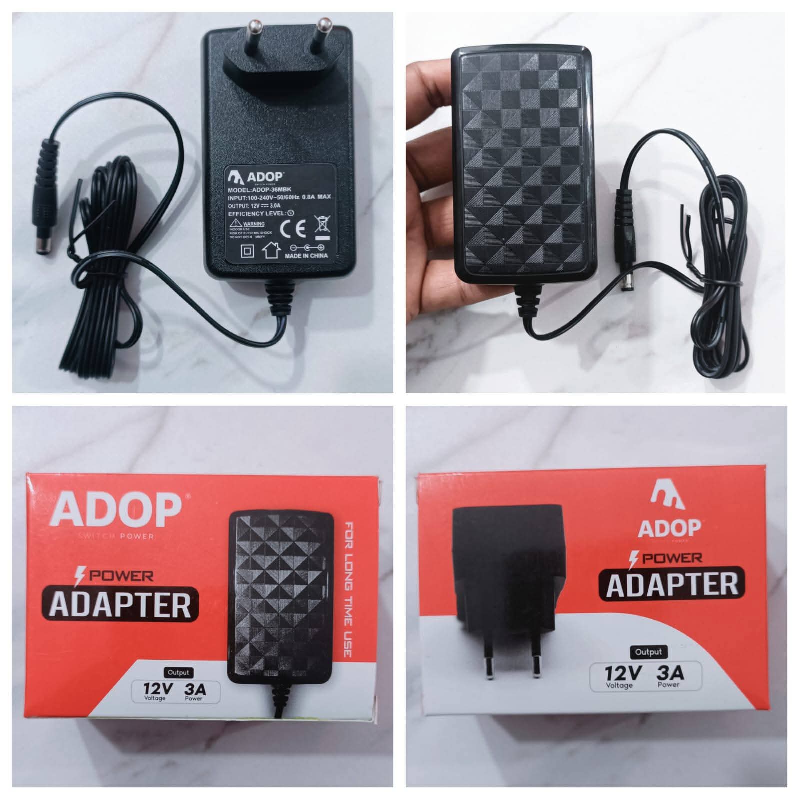 12v 3a adaptor fast charger best quality long cable