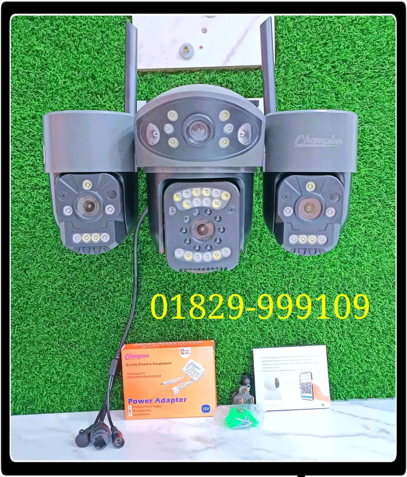 4+4+4=12Mp 3 Lens 3 Display All Auto Muving 4G & Lenport Waterproof Camera 1 Year Warranty